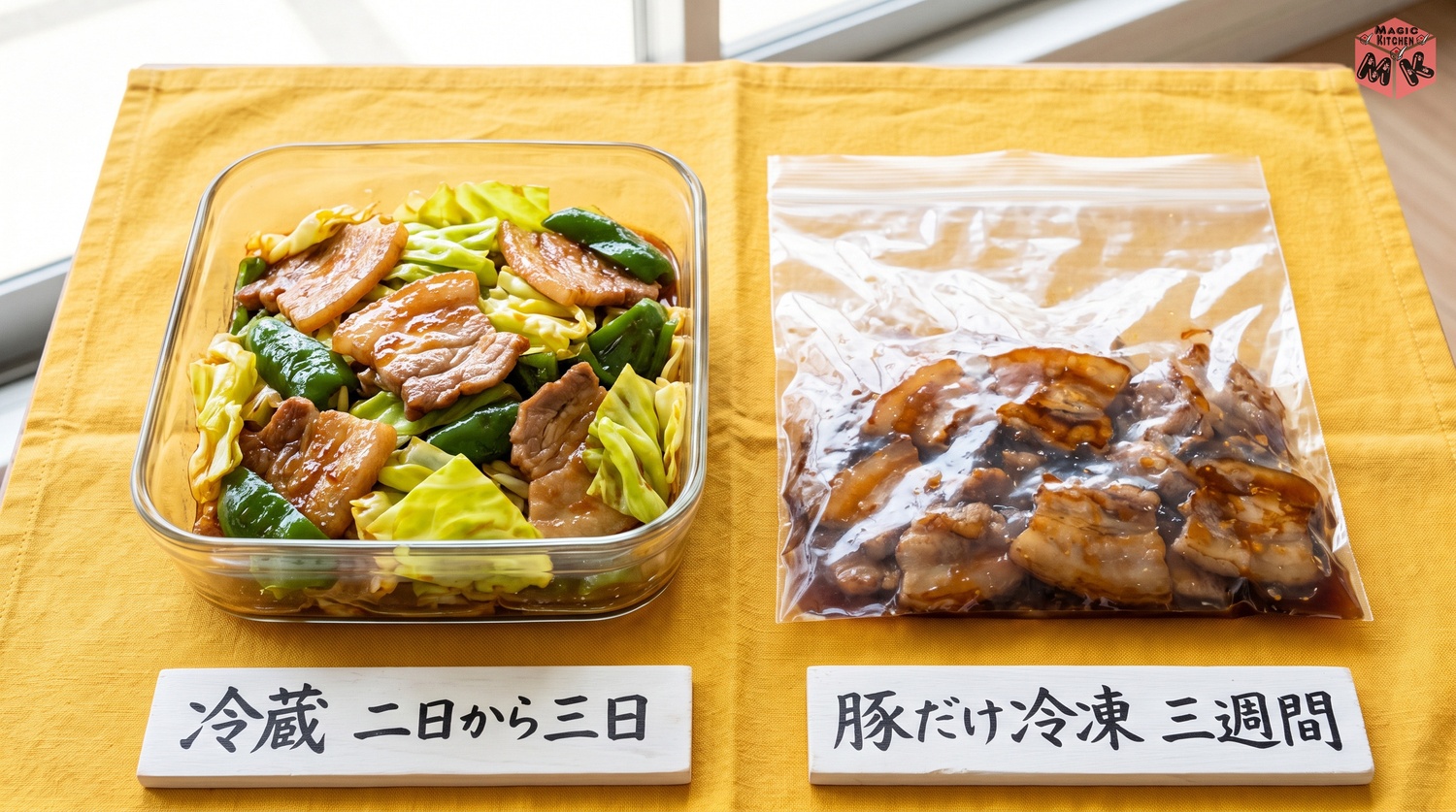 回鍋肉の保存と温め直し