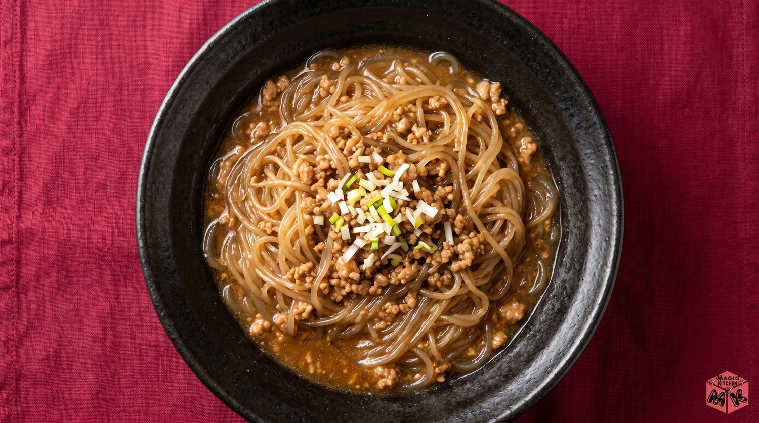 麻婆春雨の作り方（とろみをまとった春雨とひき肉）