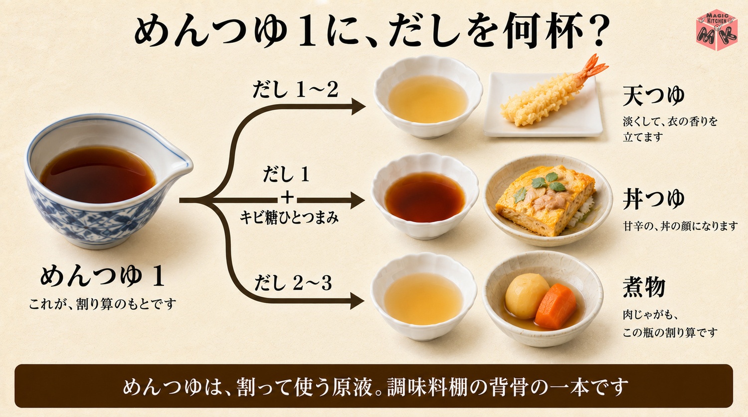 天つゆ丼つゆ煮物への転換比率の地図