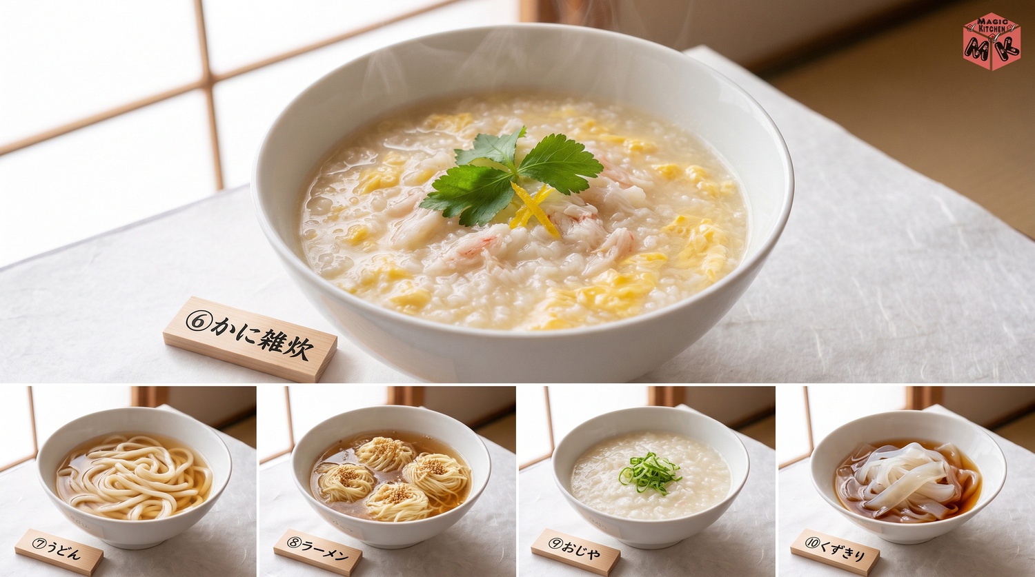 かに雑炊を王座とする〆5選の並び