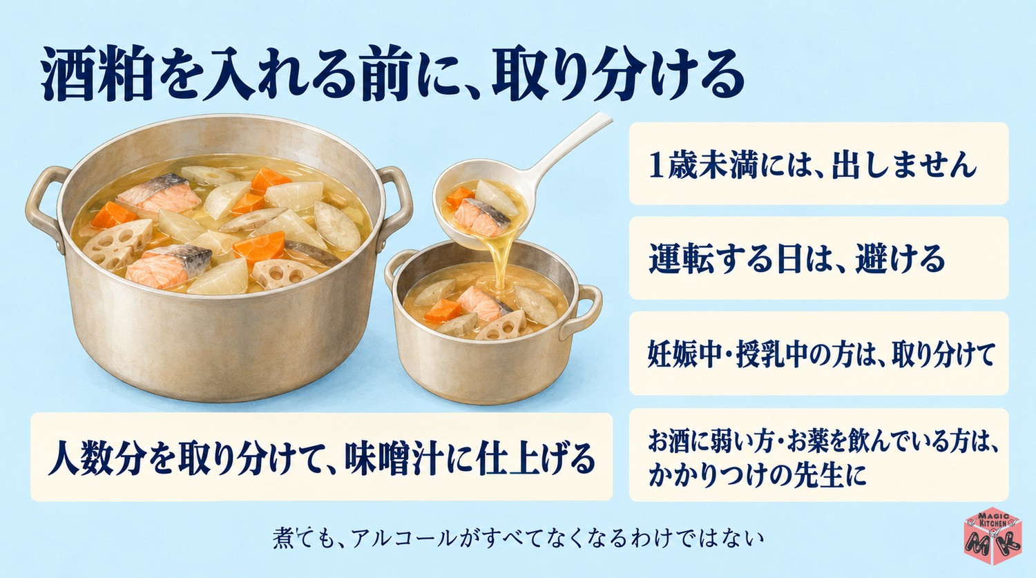 粕汁のアルコールの注意