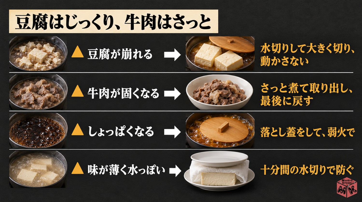 肉豆腐のよくある失敗と対策