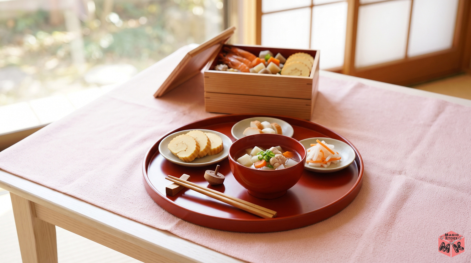 子どもと祝うお正月の食卓(お重と子ども用の小皿)