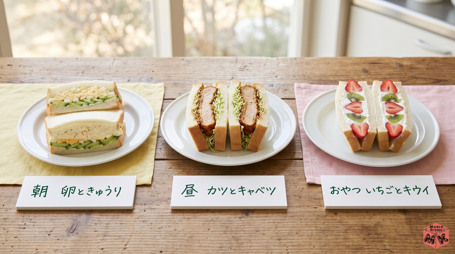サンドイッチの具材の組み合わせ例