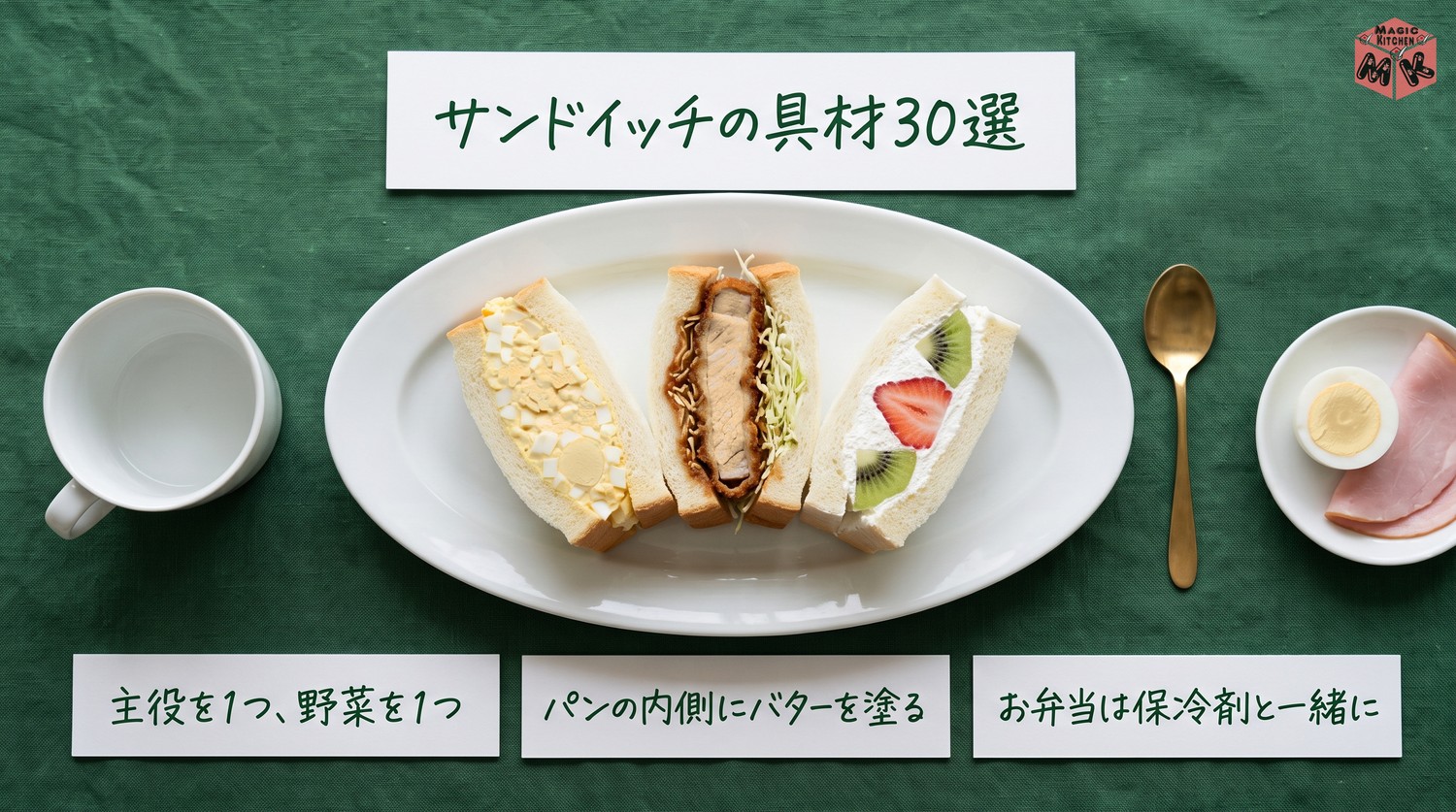 サンドイッチの具材30選のまとめ