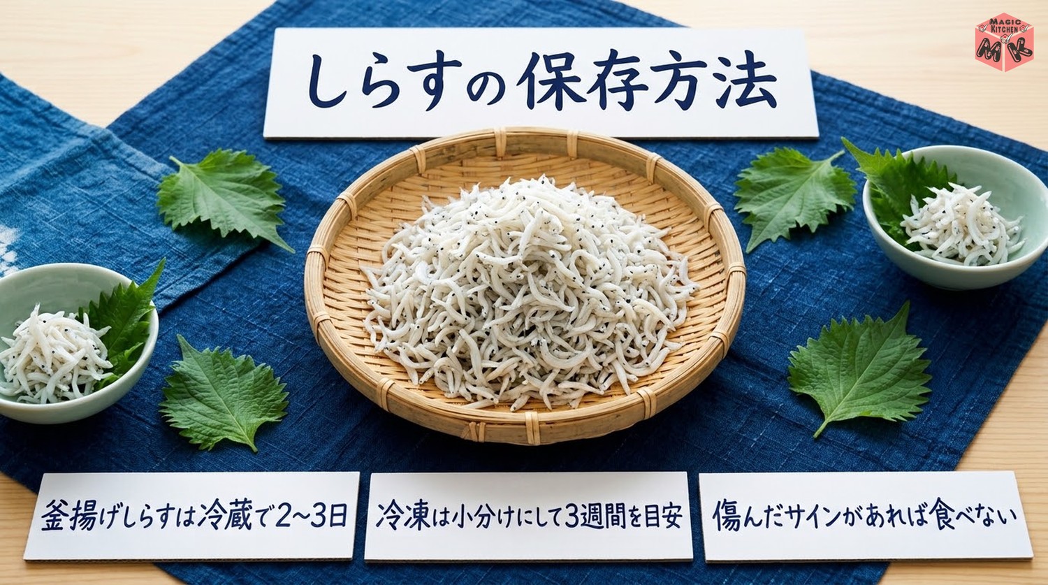 しらすの保存方法のまとめ