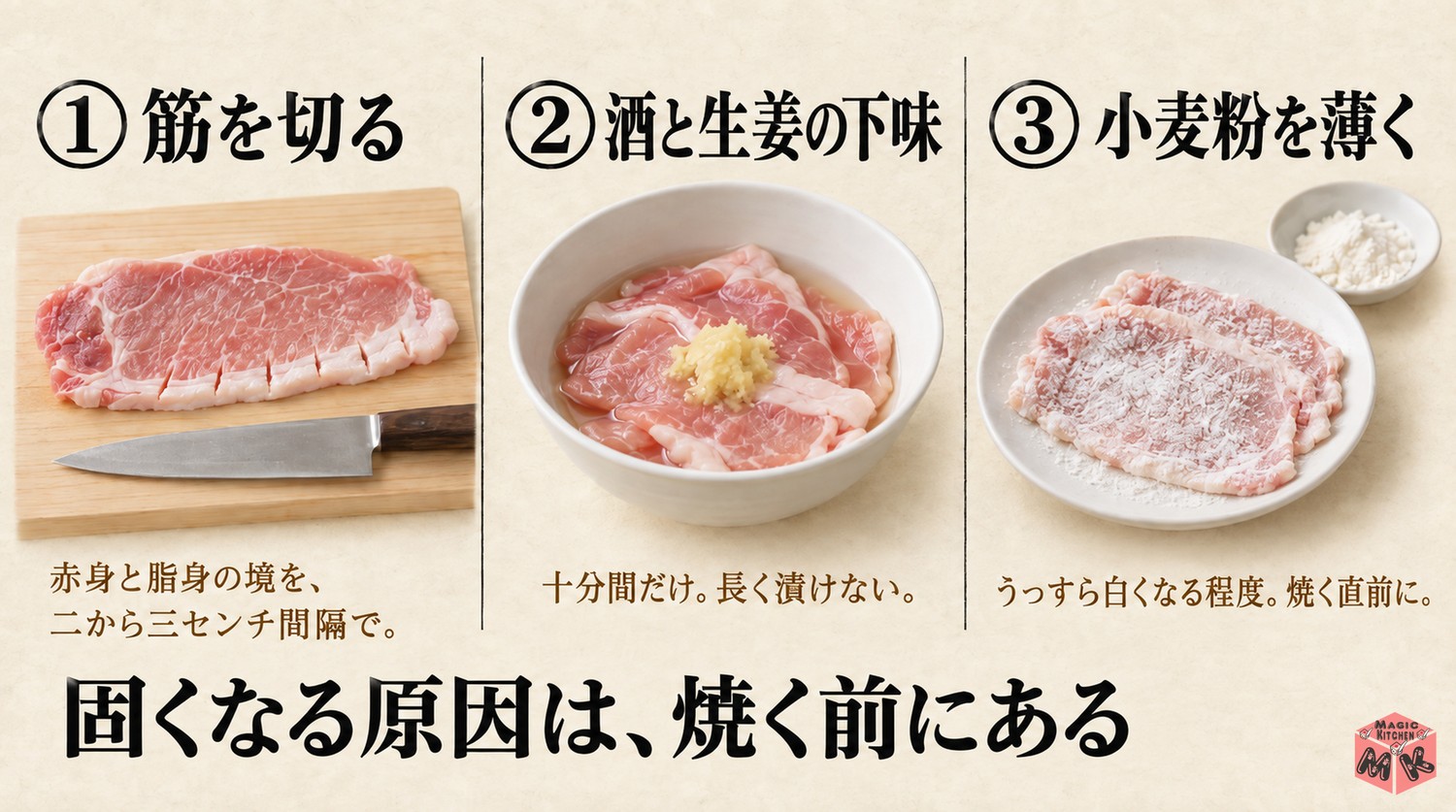 生姜焼きが固くならない下処理3つ