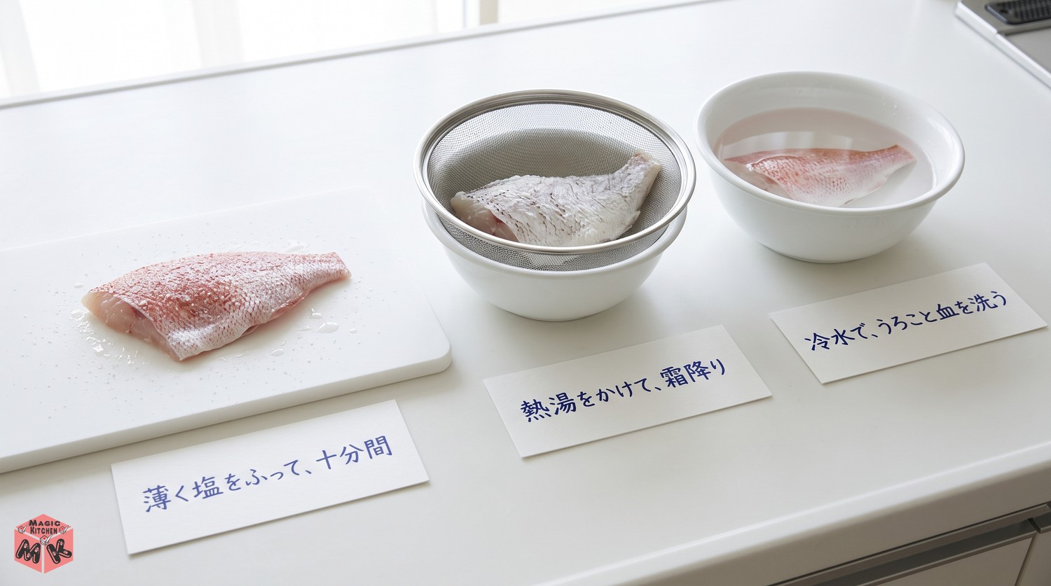 鯛の臭みを抜く下処理3つ