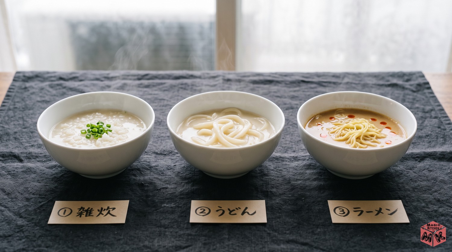 豆乳鍋の〆3選（雑炊・うどん・ラーメン）