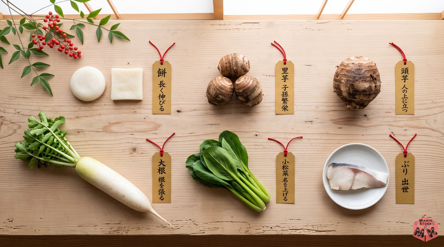 お雑煮の具材の縁起と意味