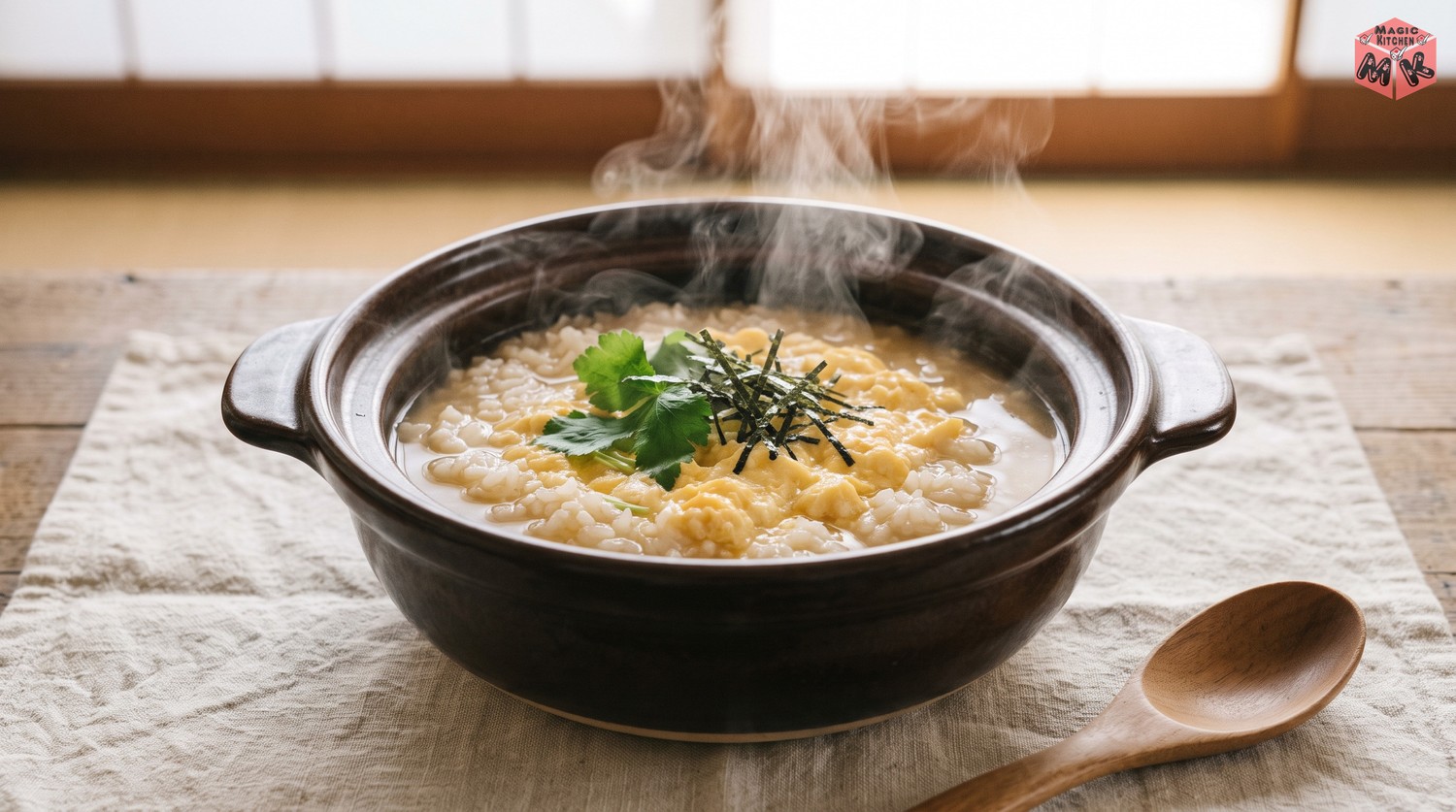 土鍋で作った卵雑炊