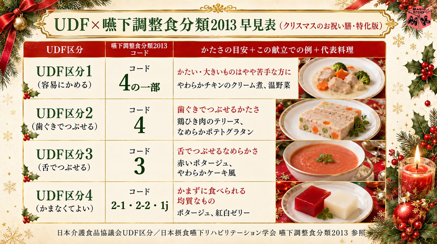UDF×嚥下調整食分類2013 早見表