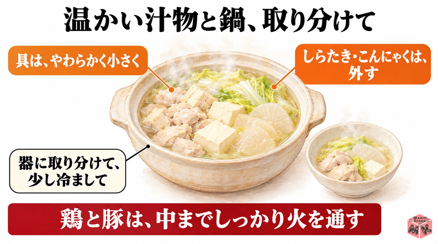 高齢の方に鍋や汁物を出すときの工夫