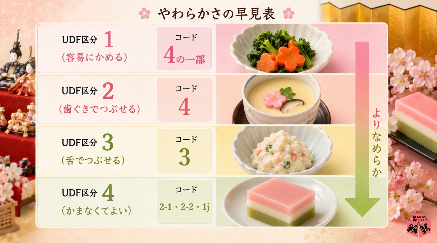 UDF×嚥下調整食分類2013 早見表