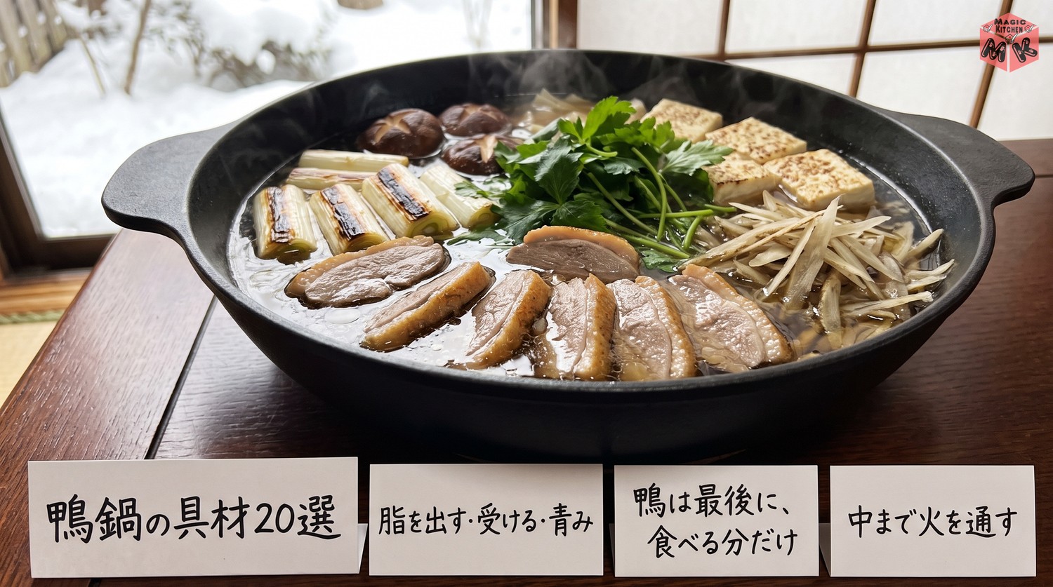 鴨鍋の具材のまとめ
