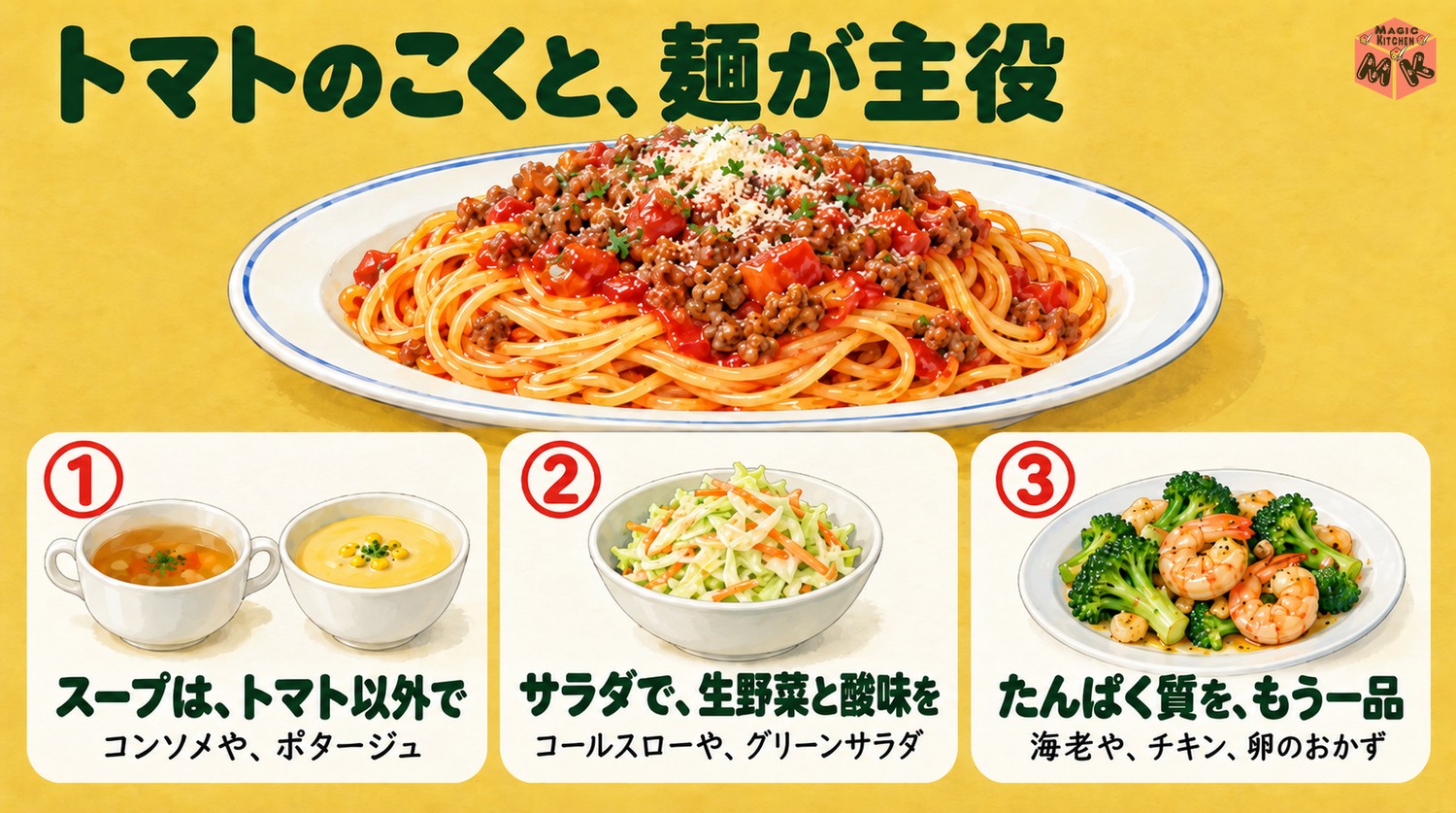 ミートソースの献立の考え方3つ