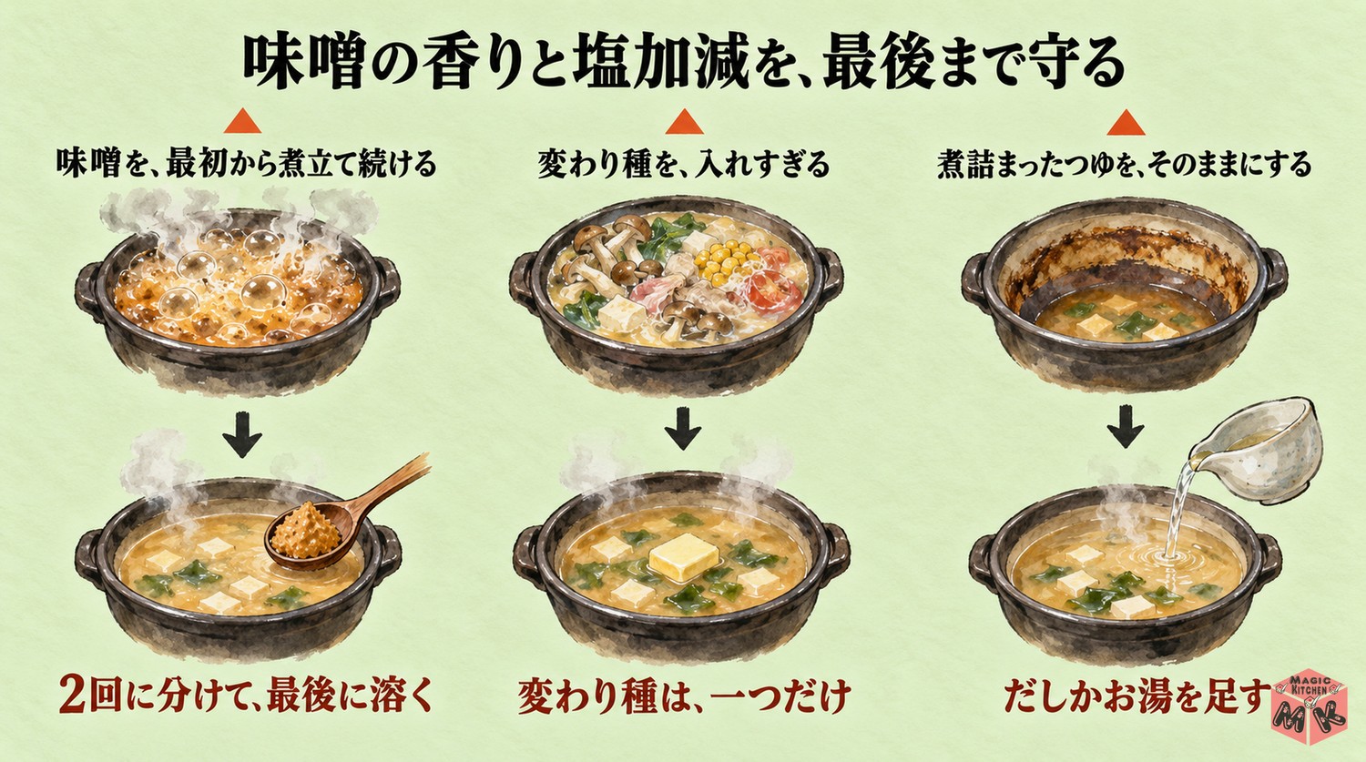 味噌鍋の具材選びで避けたいこと3つ