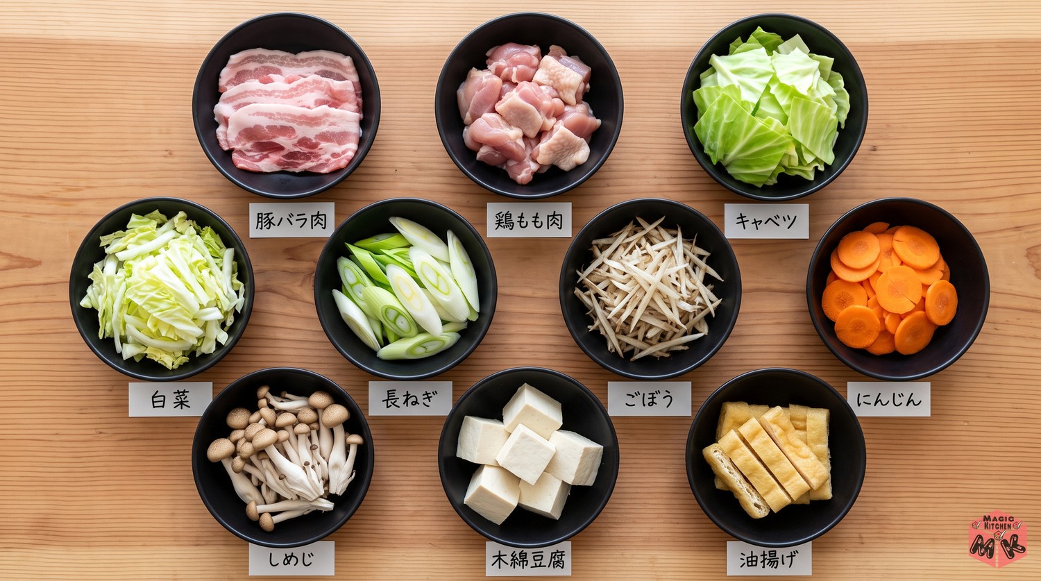 味噌鍋の定番の具材10選