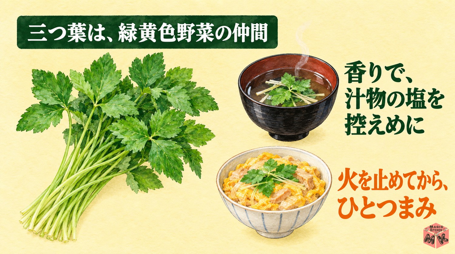 三つ葉の栄養の考え方