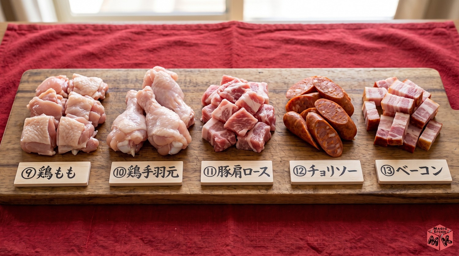 パエリアの肉の具材5選