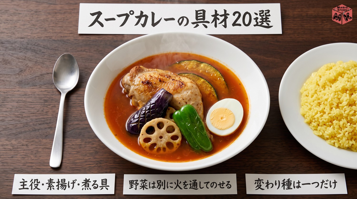 スープカレーの具材のまとめ