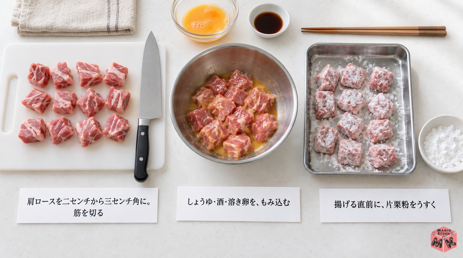 酢豚の肉が固くならない下処理