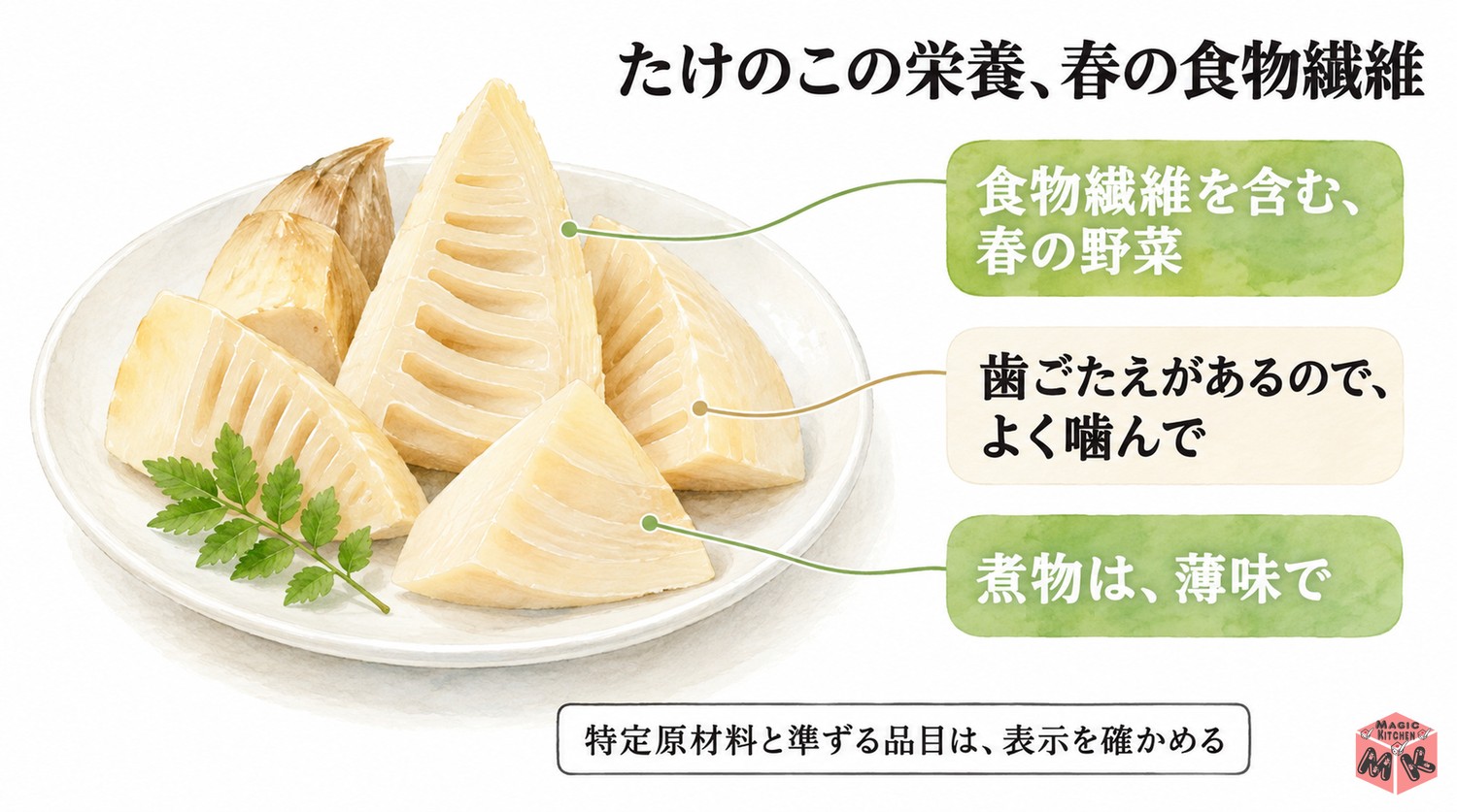 たけのこの栄養の考え方