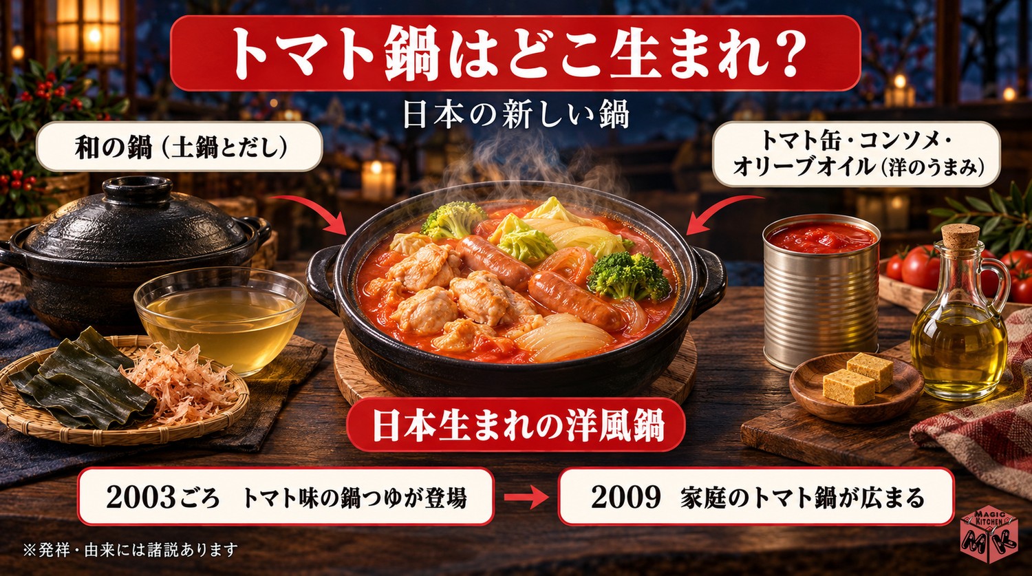 トマト鍋の発祥とルーツの図解